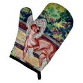 Carolines Treasures Chinese Crested on the Patio Oven Mitt 7021OVMT